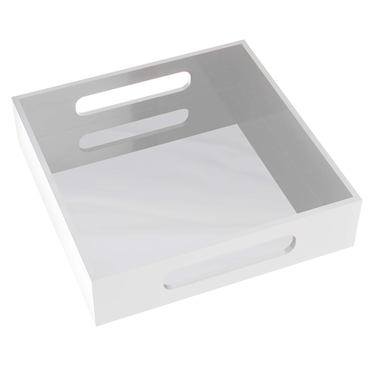 Creekview Home Emporium Small Acrylic Tray with Handles - Plastic Organizer Tray